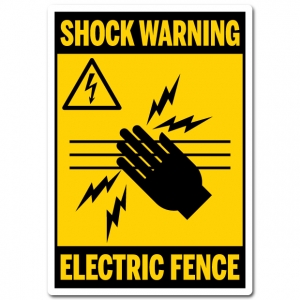 Shock Warning Electric Fence