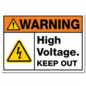 Warning High Voltage Keep Out