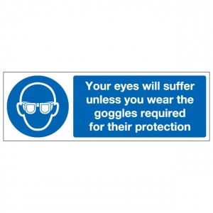 Your Eyes Will Suffer Unless You Wear The Goggles Required For Their Protection