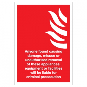 Damage Or Misuse To Fire Equipment