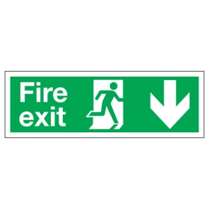 Fire Exit With Down Arrow