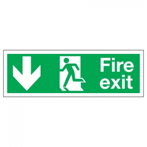 Fire Exit With Down Arrow