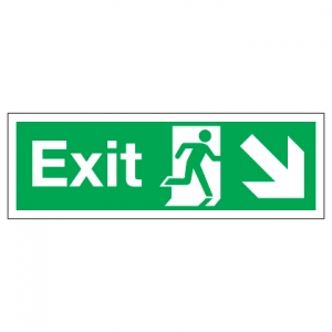 Exit With Down Right Arrow