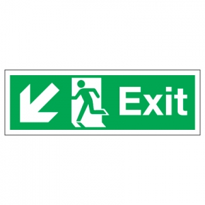 Exit With Down Left Arrow