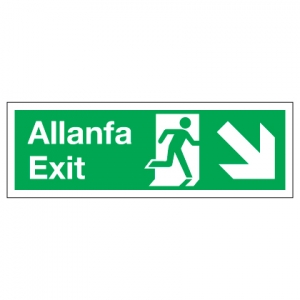 Exit With Down Right Arrow