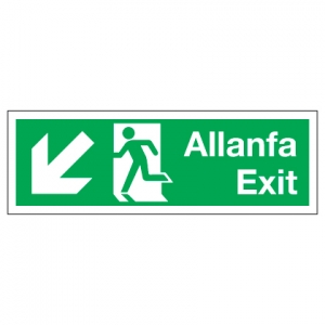 Exit With Down Left Arrow