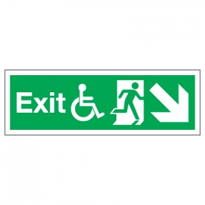 Exit Disabled Access With Down Right Arrow