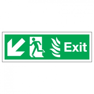 Exit With Down Left Arrow