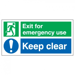 Exit For Emergency Use Keep Clear