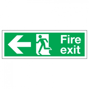 Fire Exit With Left Arrow