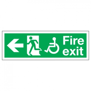 Fire Exit Disabled Access With Left Arrow