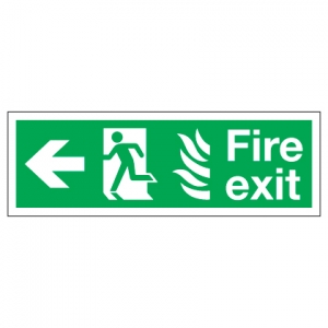 Fire Exit With Left Arrow