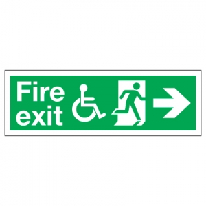 Fire Exit Disabled Access With Right Arrow