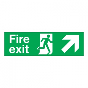 Fire Exit With Up Right Arrow