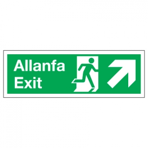 Exit With Up Right Arrow