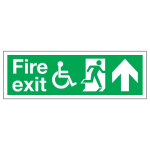 Fire Exit Disabled Access With Up Arrow