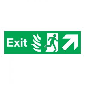 Exit With Up Right Arrow