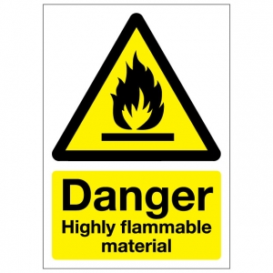 Danger Highly Flammable Material