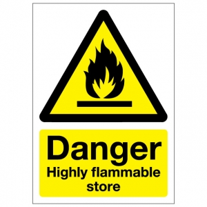 Danger Highly Flammable Store