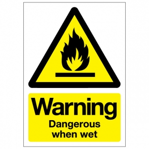Warning Dangerous When Wet