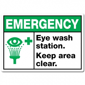 Emergency Eye Wash Station Keep Area Clear