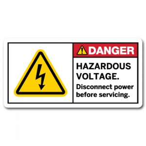 Hazardous Voltage Disconnect Power Before Servicing