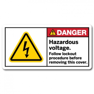 Hazardous Voltage Follow Lockout Procedure Before Removing This Cover
