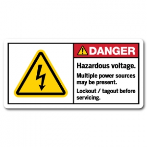 Hazardous Voltage Multiple Power Sources May Be Present Lockout Tagout Before Servicing