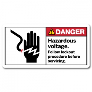 Hazardous Voltage Follow Lockout Procedure Before Servicing
