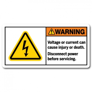 Voltage Or Current Can Cause Injury Or Death Disconnect Power Before Servicing