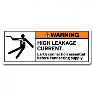High Leakage Current Earth Connection Essential Before Connecting Supply