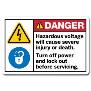Hazardous Voltage Will Cause Severe Injury Or Death Turn Off Power And Lock Out Before Servicing