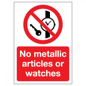 No Metallic Articles Or Watches
