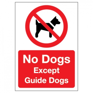 No Dogs Except Guide Dogs