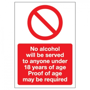 No Alcohol Will Be Served To Anyone Under 18 Years Of Age Proof Of Age May Be Required