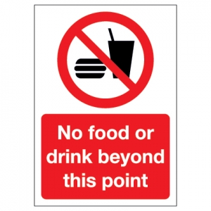 No Food Or Drink Beyond This Point