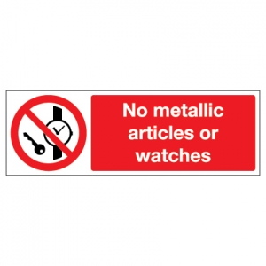 No Metallic Articles Or Watches
