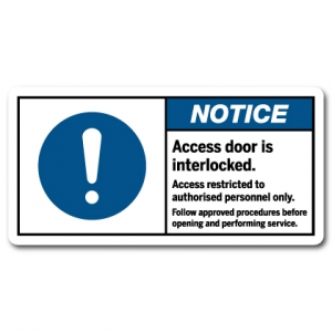 Access Door Is Interlocked Access Restricted To Authorised Personnel Only Follow Approved Procedures Before Opening And Performing Service