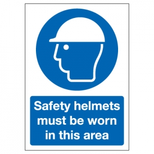 Safety Helmets Must Be Worn In This Area