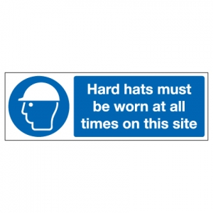 Hard Hats Must Be Worn At All Times On This Site