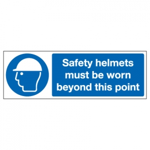 Safety Helmets Must Be Worn Beyond This Point