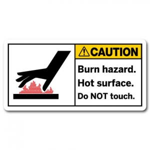 Burn Hazard Hot Surface Do Not Touch