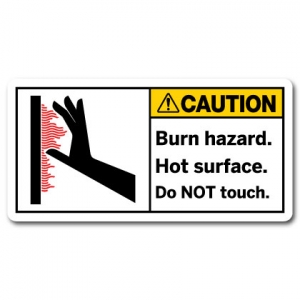 Burn Hazard Hot Surface Do Not Touch