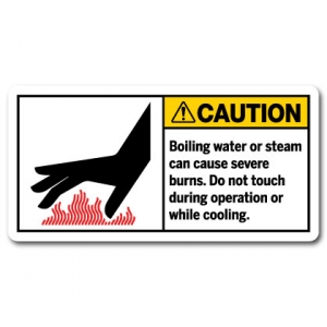 Boiling Water Or Steam Can Cause Severe Burns. Do Not Touch During Operation Or While Cooling