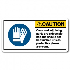 Oven And Adjoining Parts Are Extremely Hot And Should Not Be Touched Unless Protective Gloves Are Worn