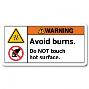Avoid Burns Do Not Touch Hot Surface