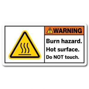 Burn Hazard Hot Surface Do Not Touch