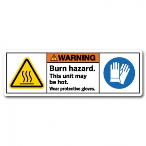 Burn Hazard This Unit May Be Hot Wear Protective Gloves