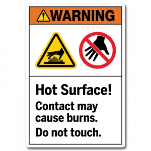 Hot Surface Contact May Cause Burns Do Not Touch