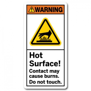 Hot Surface Contact May Cause Burns Do Not Touch